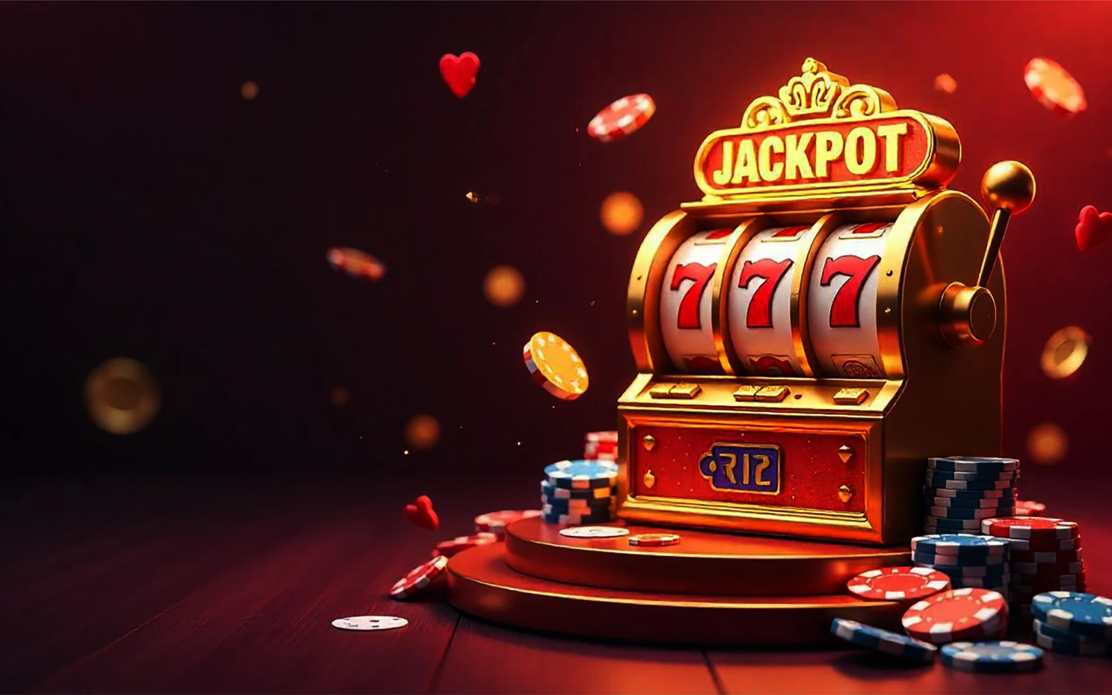 Tampilan permainan slot dengan reel dan simbol berwarna
